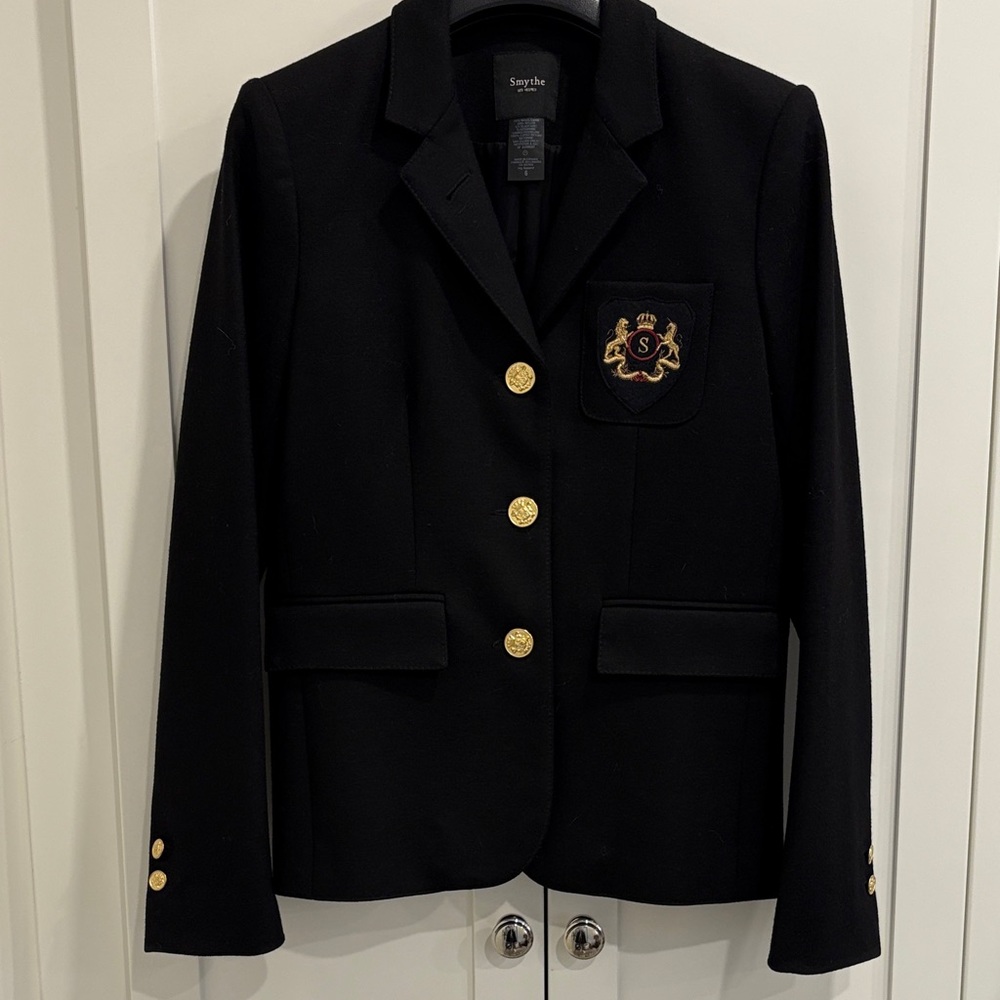 Smythe Black Blazer with Gold Accents